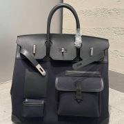 HERMES HAC 40 カーゴ キャンバス×スウィフト メンズ 40×30×15cm