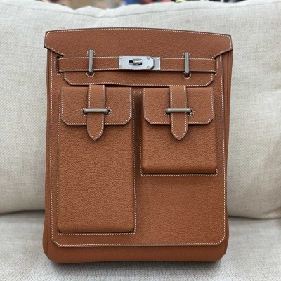 HERMES ハックアドス バックパック 取り外しポーチ付き メンズ 26×36×11cm