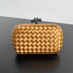 BOTTEGA VENETA ノット シルク編み スネークスキン クラッチ レディース 16×10×5cm