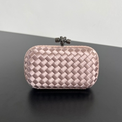 BOTTEGA VENETA ノット シルク編み スネークスキン クラッチ レディース 16×10×5cm