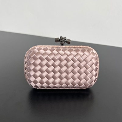BOTTEGA VENETA ノット シルク編み スネークスキン クラッチ レディース 16×10×5cm