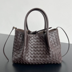 BV トートバッグ レザー ハンドバッグ 編み込み 15×24×12cm