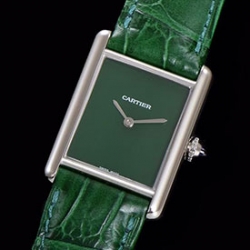 CARTIER WSTA0056 タンクマストLM クォーツ メンズ ボーイズ ネイビー 極美品
