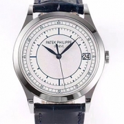 PATEK PHILIPPE 5296G-001 カラトラバ Cal.324搭載 シルバー デイト 質感良好