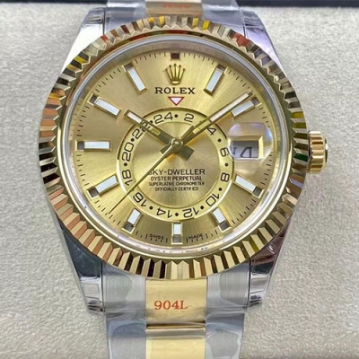 ROLEX 326933 スカイドゥエラー 42mm シャンパン 9001搭載