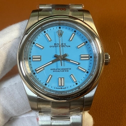 ROLEX 124300 オイスターパーペチュアル 41mm ターコイズブルー 人気コピー