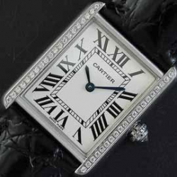 CARTIER タンクアングレーズ クォーツ搭載 白文字盤 サファイヤクリスタル 防水