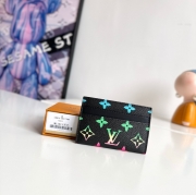 LOUIS VUITTON カードケース モノグラム シャドウ レザー メンズ 11×7×1.5cm