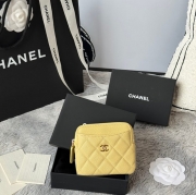CHANEL コインパース カーフレザー レディース 11×9.5×1.5cm