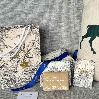 DIOR カードケース カーフレザー レディース 10.5×7.5×2.5cm