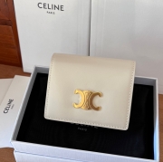 CELINE トリオンフ 名刺入れ カーフレザー レディース 10.5×8×3.5cm