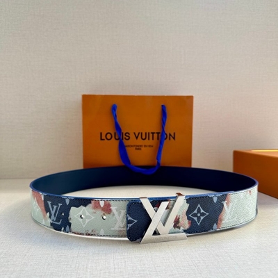 LV メンズ ベルト イニシャル 両面用 4.0cm