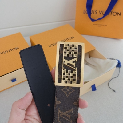 LV メンズ ベルト 両面用 4.0cm