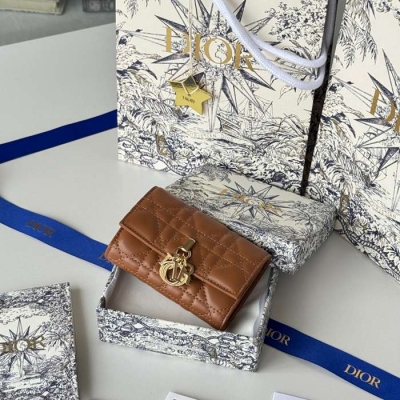 DIOR マイディオール グリシン ウォレット ラムスキン レディース 11×7.5×2.5cm