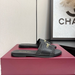 【DIOR】2026DWAYスリッポンレザーサンダルレディース