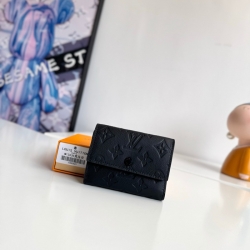 LOUIS VUITTON ヴィクトリーヌ ウォレット モノグラム シャドウ レザー レディース 11.5×9×2.5cm