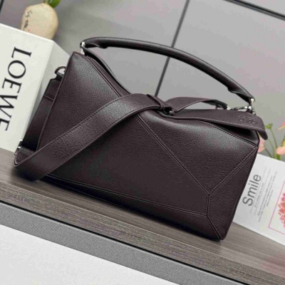 LOEWE パズル ラージ ディアスキン メンズ 32.5×23.5×14.5cm