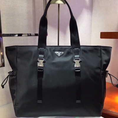 PRADA ショッピングバッグ リサイクルナイロン メンズ 40×34×16cm
