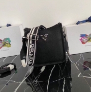 PRADA ショルダーバッグ ディアスキンレザー デュアルストラップ レディース 20×19×6cm