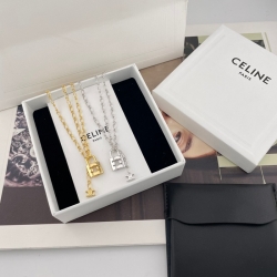 ネックレス C ロック×凱旋門ダブルペンダントネックレス — ユニークなデザイン、精密な仕上げ、男女兼用