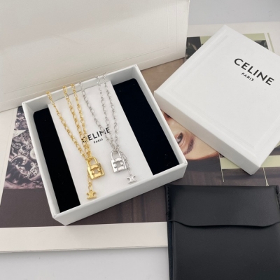 ネックレス C ロック×凱旋門ダブルペンダントネックレス — ユニークなデザイン、精密な仕上げ、男女兼用