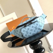 LOUIS VUITTON ラッシュ ウエストバッグ モノグラムシャドウ レザー メンズ 30×15×8cm