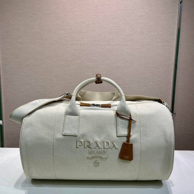 PRADA トラベルバッグ キャンバス メンズ 53×32×32cm