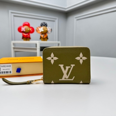 LOUIS VUITTON ジッピー コインパース モノグラム アンプラント レザー レディース 11×8.5×2cm