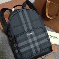 バーバリー スタイル シグネチャーチェック リュック レザー仕様 サイズ：30×12×44cm