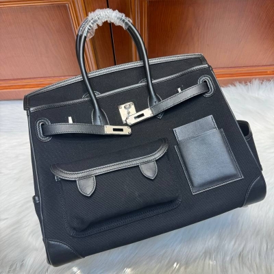 HERMES バーキン 35 カーゴ キャンバス×スウィフト レディース 35×25×18cm
