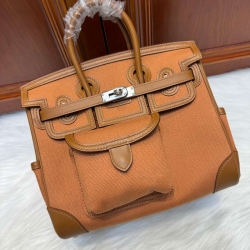 HERMES バーキン 25 カーゴ キャンバス×スウィフト レディース 25×20×13cm