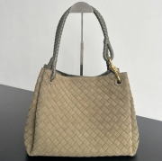 BV ショルダーバッグ スエード ハンドバッグ パラシュート 30×26×20cm