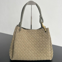 BV ショルダーバッグ スエード ハンドバッグ パラシュート 30×26×20cm