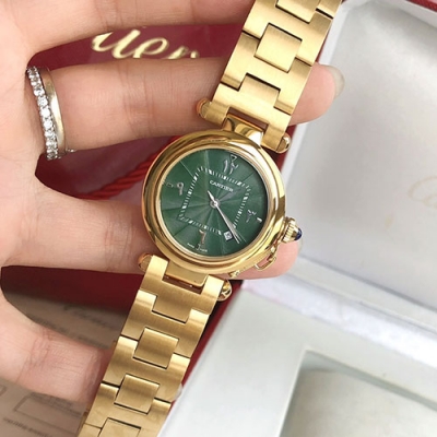 CARTIER パシャ 35mm グリーン 送料無料 優れた品質