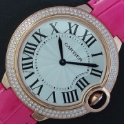 CARTIER バロンブルー 電池式 ベゼル全面ダイヤ 海外ブランド