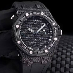 AUDEMARS PIGUET ロイヤルオーク 43mm 全面ダイヤ文字盤 ブラック