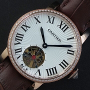 CARTIER ロトンド ドゥ ホワイトストライプ文字盤 実物写真掲載