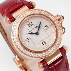 CARTIER パシャ ドゥ 30mm レディース 特別モデル 電池交換OK