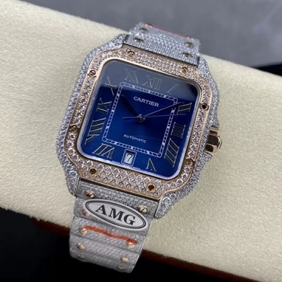 CARTIER サントス ドゥ カルティエ LM ブルー 満天の星 最N級