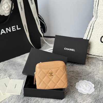 CHANEL コインパース カーフレザー レディース 11×9.5×1.5cm