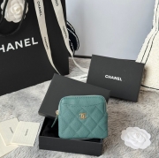 CHANEL コインパース カーフレザー レディース 11×9.5×1.5cm
