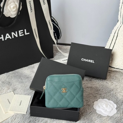 CHANEL コインパース カーフレザー レディース 11×9.5×1.5cm