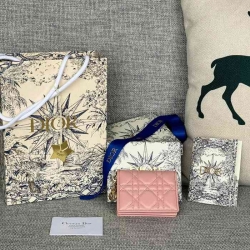 DIOR カードケース ラムスキン レディース 10.5×7.5×2.5cm
