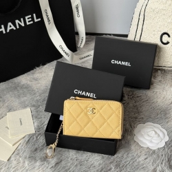 CHANEL L字ジップコインパース カーフレザー レディース 12×7cm