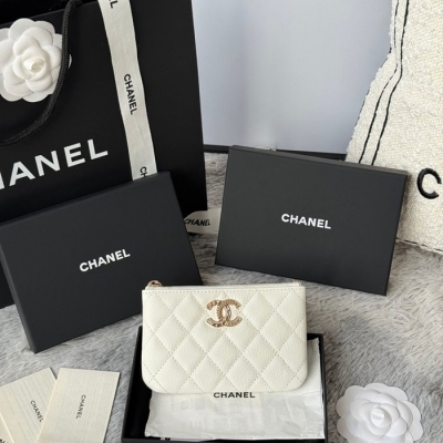 CHANEL カードケース カーフレザー レディース 11×7.5cm