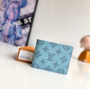 LOUIS VUITTON ミュルティプル ウォレット モノグラム シャドウ レザー メンズ 11.5×9×1.5cm