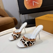 【LOUISVUITTON】ハイヒールサンダルレザーサンダルスリッポンレディース