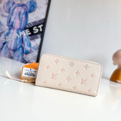 LOUIS VUITTON ジッピー ウォレット モノグラム アンプラント レザー レディース 19×10cm