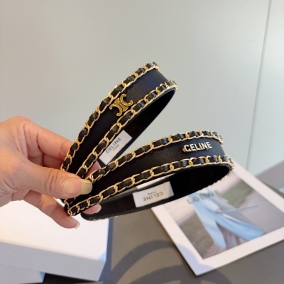 セリーヌ スタイル ヘアバンド チェーン
