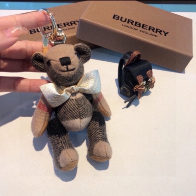 バーバリー スタイル テディベア キーリング チャーム